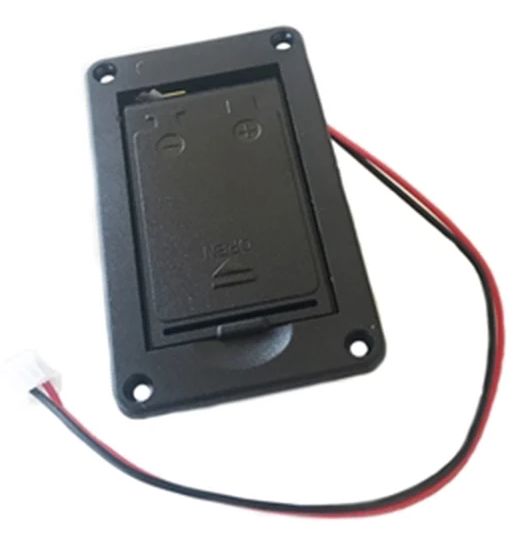 9 V covered battery box with leads